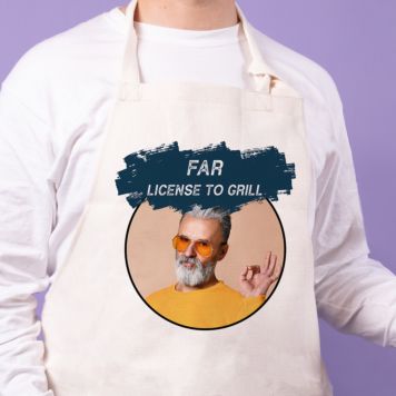 Personaliseret forklæde med farve