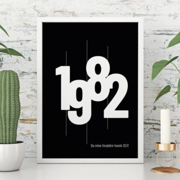 Personaliseret Plakat med fødselsår