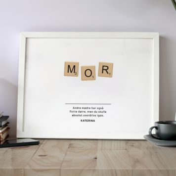 Personaliseret Scrabble plakat
