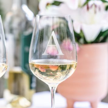 Personaliseret vinglas med monogram